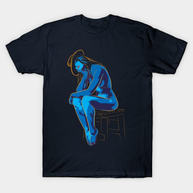 Body art in blue T-Shirt by Sauher